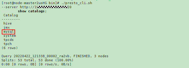 确认可以查询Presto的数据源列表mysql.png
